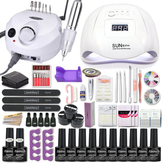 Nail Set with Nail Lamp Manicure Set 40/30/20/10 Color UV Polish ALODIA STORE
