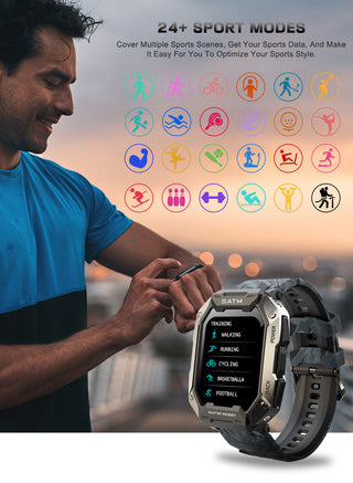 SKMEI 1.71 inch Smart Watch Men Pedometer Swimming Sports Fitness Tracker IP68 Waterproof Bluetooth SmartWatch for Android ios ALODIA STORE