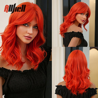 Ombre Brown Platinum Blonde Synthetic Wigs Short Straight Bob Wigs for Black Women Daily Natural Heat Resistant Hair Cosplay ALODIA STORE