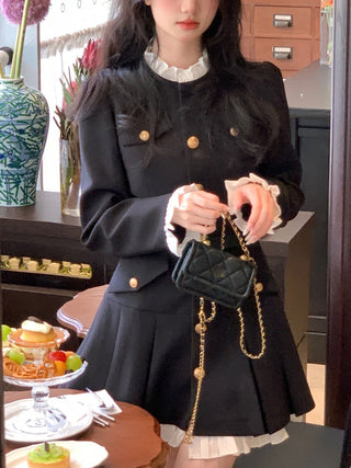 Korean Elegant Party Mini Dress Female Long Sleeve ALODIA STORE