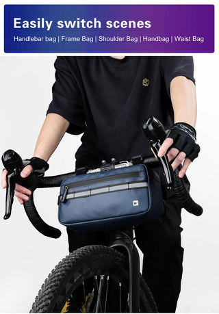 Rhinowalk Handlebar Bag Bicycle Bag Frame Pannier Bag Waterproof Multifunction Portable Shoulder Bag Cycling Bag Bike Accessorie ALODIA STORE