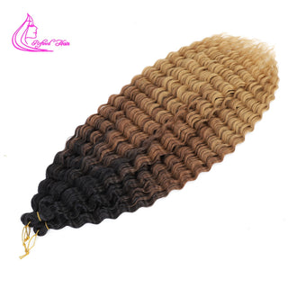 Synthetic Curly Braids  Water Wave 22 30 Inch Long Crochet Hair Ombre Brown Blonde Pink Deep Wave Braiding Hair Extensions ALODIA STORE