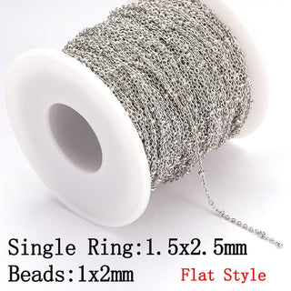 No Fade 2Meters Stainless Steel Chains for Jewelry Making DIY Necklace Bracelet Accessories Gold Chain Lips Beads Beaded Chain ALODIA STORE