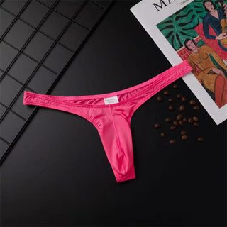 New hot Sex Men Silky Penis Mix-Colors Bikini Pouch Panties Underwear Sissy Mens G Strings Thongs Sexy Gays Men Underwear ALODIA STORE