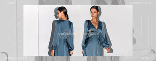 OOTN White Single Breasted Elegant Dress For Women Party Robe High Waist Satin Long Dress Chic Midi Dresses Lantern Sleeve ALODIA STORE