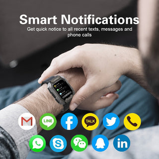 SKMEI 1.71 inch Smart Watch Men Pedometer Swimming Sports Fitness Tracker IP68 Waterproof Bluetooth SmartWatch for Android ios ALODIA STORE