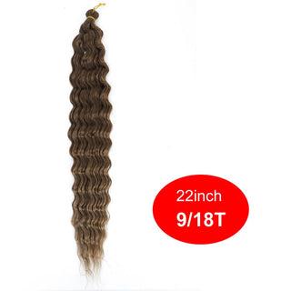 Synthetic Curly Braids  Water Wave 22 30 Inch Long Crochet Hair Ombre Brown Blonde Pink Deep Wave Braiding Hair Extensions ALODIA STORE