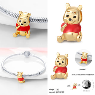 new 100% 925 sterling silver disney charm of ley 925 Chain Beaded Suitable For Ladies Original Pandora Bracelet DIY Jewelry ALODIA STORE