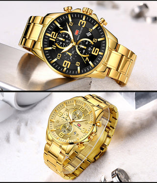 MINI FOCUS Watches Mens Top Brand Luxury Gold Watch Calendar Waterproof Chronograph Multifunction Business relogio masculino New ALODIA STORE