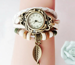 High Quality Women Genuine Leather Vintage Quartz Dress Watch Bracelet Wristwatches watch women luxury watch ALODIA STORE