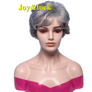 Short Ombre Blonde Wig Synthetic Bob Straight Hair With Bangs Women Natural Daily Wear Wig ALODIA STORE