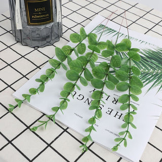 Artificial Plants Plastic Eucalyptus Leaves Green Branch For Home Garden Decor Wedding Christmas Decoration Wreaths Fake Flowers ALODIA STORE
