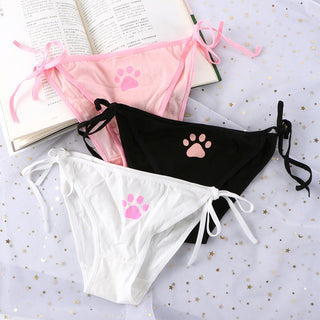 Sexy Bandage Lolita Panties Low Waist Lingerie Cute Claw Women's Briefs Low Waist Animation Underwear ALODIA STORE