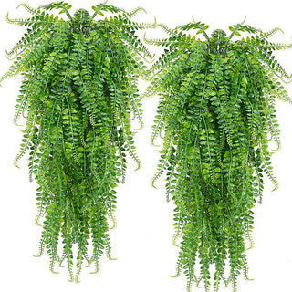Artificial Plant Persian Fern Leaves Vines Room Home Garden Decoration Accessories Wedding Party Wall Hanging Balcony Decoration ALODIA STORE