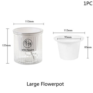 Self Watering Planter Pots Mini Round Design Succulent Plant Pot Indoor Home Garden Modern Decorative Pot Garden Supplies FU ALODIA STORE