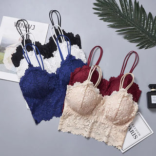 Lace Bra Beauty Back Bralette Women Sexy Wrapped Chest Camisole Tube Top Bottoming Vest Gathered Student Girl Underwear ALODIA STORE