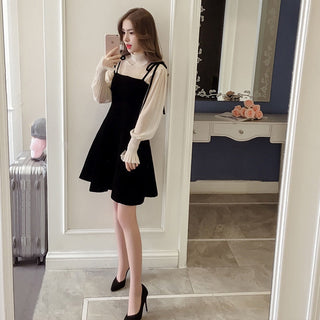 Spring New Elegant Two Piece Korean Dress ALODIA STORE