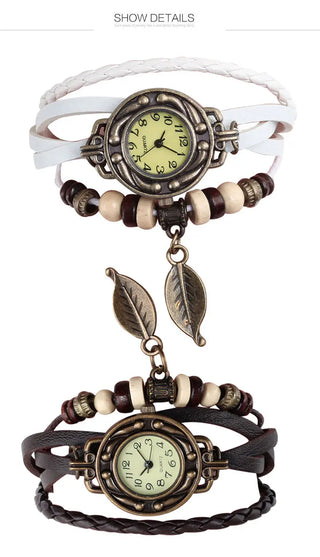 High Quality Women Genuine Leather Vintage Quartz Dress Watch Bracelet Wristwatches watch women luxury watch ALODIA STORE