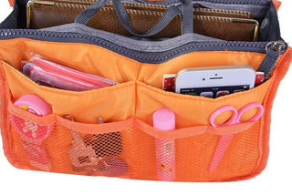 Nylon Cosmetic Bags For Women Tote Insert Double Zipper Makeup ALODIA STORE