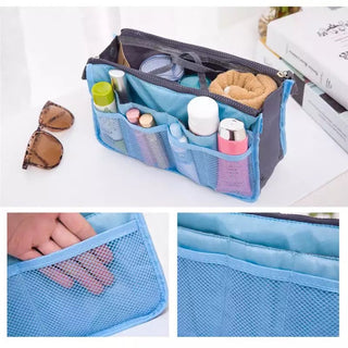 Nylon Cosmetic Bags For Women Tote Insert Double Zipper Makeup ALODIA STORE