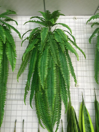 Hanging Plants Artificial Greenery Hanging Fern Grass Plants Green Wall Plant Silk Artificial Hedge Large Home Decor Garden ALODIA STORE