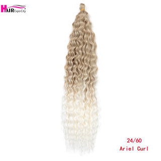Ariel Curl Deep Wave Braiding Hair Extension Natural Synthetic African Afro Hair Water Twist Crochet Braids Hair Expo City ALODIA STORE