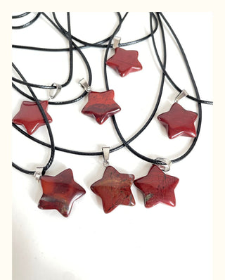 Trend Natural Stone Hexagon Crystal Rose Quartz Opal Star Pendant Necklace for Women Fluorite Lapis Bullet Pendulum Jewelry Gift ALODIA STORE