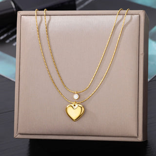Stainless Steel Geometry Star Moon Butterfly Pendant Multilayer Chain Choker Necklace For Women Wedding Accessories Dropshipping ALODIA STORE