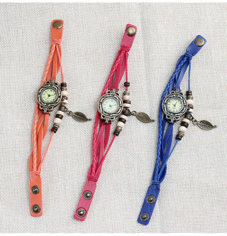High Quality Women Genuine Leather Vintage Quartz Dress Watch Bracelet Wristwatches watch women luxury watch ALODIA STORE