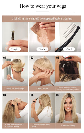 Pelucas sintéticas cortas y rectas para mujeres, cabello falso resistente al calor, Rubio a marrón, Ombre, Bob con flequillo, fiesta de Cosplay diaria ALODIA STORE