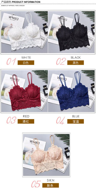 Lace Bra Beauty Back Bralette Women Sexy Wrapped Chest Camisole Tube Top Bottoming Vest Gathered Student Girl Underwear ALODIA STORE