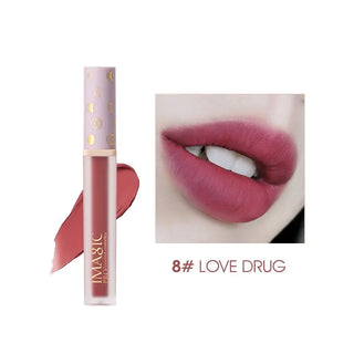 IMAGIC New12-Color Liquid Lipstick Matte Makeup Lips Silky-Smooth Long-Lasting Gloss High Pigment Lip&Cheek Waterproof Lip Mud ALODIA STORE