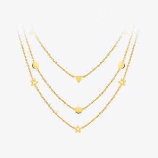 Enfashion Geometric Triangle Circle Star Choker Necklace Gold color Necklaces Pendants Stainless Steel Necklace Women chocker ALODIA STORE