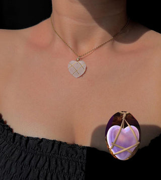 Trend Natural Stone Hexagon Crystal Rose Quartz Opal Star Pendant Necklace for Women Fluorite Lapis Bullet Pendulum Jewelry Gift ALODIA STORE