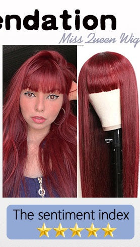 Green Short Bob Wig With Bangs for Women Shoulder Length Synthetic Wigs Cosplay Party Daily Lolita Natural Hair Black Pink Red ALODIA STORE