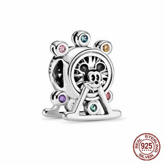 new 100% 925 sterling silver disney charm of ley 925 Chain Beaded Suitable For Ladies Original Pandora Bracelet DIY Jewelry ALODIA STORE