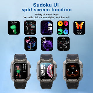 SKMEI 1.71 inch Smart Watch Men Pedometer Swimming Sports Fitness Tracker IP68 Waterproof Bluetooth SmartWatch for Android ios ALODIA STORE