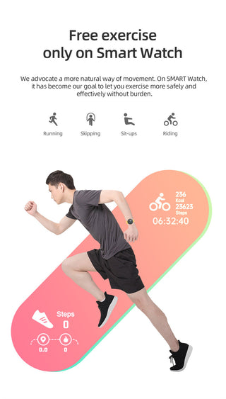 Twitch  Smart Watch Men Women Bluetooth Fitness Tracker Bracelet Sport Heart Rate Blood Pressure Kids Smartwatch for IOS Android ALODIA STORE