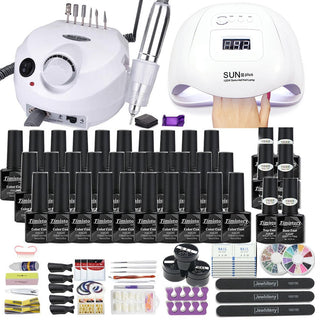 Nail Set with Nail Lamp Manicure Set 40/30/20/10 Color UV Polish ALODIA STORE