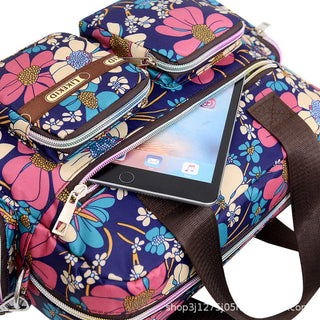 Ladies LargeCapacity Waterproof Tote Bag Flower ALODIA STORE