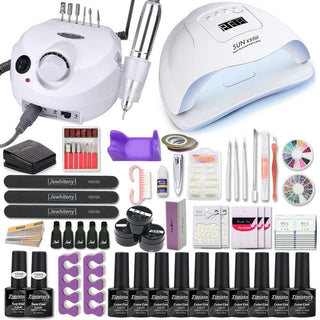 Nail Set with Nail Lamp Manicure Set 40/30/20/10 Color UV Polish ALODIA STORE