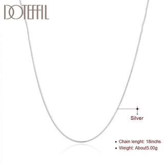 DOTEFFIL 925 Sterling Silver 10pcs/Lot 16/18/20/22/24/26/28/30 Inch 1.2mm Snake Chain Necklace For Woman Man Fashion Jewelry ALODIA STORE