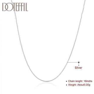 DOTEFFIL 925 Sterling Silver 10pcs/Lot 16/18/20/22/24/26/28/30 Inch 1.2mm Snake Chain Necklace For Woman Man Fashion Jewelry ALODIA STORE