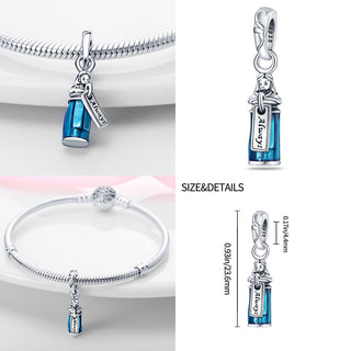 new 100% 925 sterling silver disney charm of ley 925 Chain Beaded Suitable For Ladies Original Pandora Bracelet DIY Jewelry ALODIA STORE