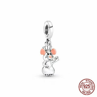 new 100% 925 sterling silver disney charm of ley 925 Chain Beaded Suitable For Ladies Original Pandora Bracelet DIY Jewelry ALODIA STORE
