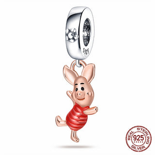 new 100% 925 sterling silver disney charm of ley 925 Chain Beaded Suitable For Ladies Original Pandora Bracelet DIY Jewelry ALODIA STORE
