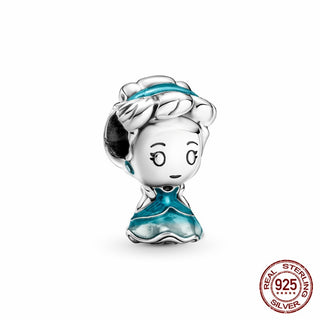 new 100% 925 sterling silver disney charm of ley 925 Chain Beaded Suitable For Ladies Original Pandora Bracelet DIY Jewelry ALODIA STORE