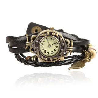 High Quality Women Genuine Leather Vintage Quartz Dress Watch Bracelet Wristwatches watch women luxury watch ALODIA STORE