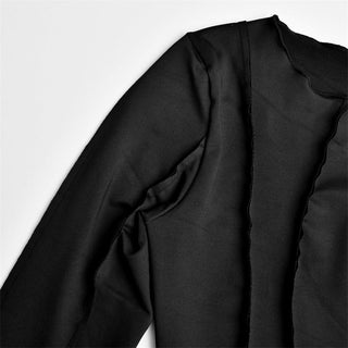 JULISSA MO Sexy Solid Patchwork O Neck Mini Dress Women Autumn Bodycon Long Sleeve Slim Fit Elegant Party Club Vestido ALODIA STORE