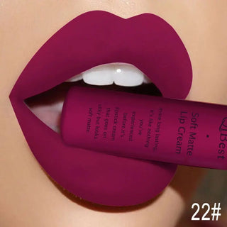 QIBEST Liquid Lipstick Waterproof Lip Gloss 34 Colors Matte Lipstick Long lasting Lipgloss Cosmetics Lips Makeup Nude Maquiagem - Alodia Store